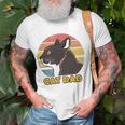 Funny Cat Dad Fathers Day Unisex T-Shirt Gifts for Old Men
