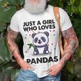 Funny Just A Girl Who Loves Pandas 651 Shirt Unisex T-Shirt Gifts for Old Men