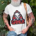 Gaming Headset Design With Skull Unisex T-Shirt Gifts for Old Men