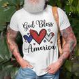 God Bless America Patriotic 4Th Of July Motif For Christians Unisex T-Shirt Gifts for Old Men
