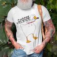 Goose With Knife Sticker Goose Sticker Funny Quotes Funny Animal Stickerspeace Was Never An Option Unisex T-Shirt Gifts for Old Men