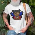 Haiti Haitian Love Flag Princess Girl Kid Wings Butterfly Unisex T-Shirt Gifts for Old Men
