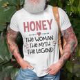 Honey Grandma Honey The Woman The Myth The Legend T-Shirt Gifts for Old Men