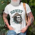 Howdy Cowboy Skull Western Rodeo Vintage Country Southern Unisex T-Shirt Gifts for Old Men