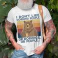 I Dont Like Morning People Or Mornings Or People Unisex T-Shirt Gifts for Old Men