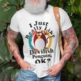 I Really Like Devilish Penguin Ok Unisex T-Shirt Gifts for Old Men