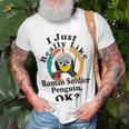 I Really Like Roman Soldier Penguin Ok Unisex T-Shirt Gifts for Old Men