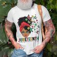 Junenth Is My Independence Day Black Queen And Butterfly Unisex T-Shirt Gifts for Old Men