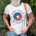 Kids Donut Touch My Freedom Funny Fourth Of July Unisex T-Shirt Gifts for Old Men