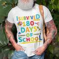 Kids I Survived 180 Days Of School 2022 Class Activity Teacher Unisex T-Shirt Gifts for Old Men