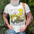 Kids Im 3 And Digging It 3 Years Boys 3Rd Birthday Excavator Unisex T-Shirt Gifts for Old Men