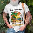 Less Monday More Summer Funny Pineapple Gift Pineapple Lover Unisex T-Shirt Gifts for Old Men