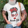 March Girl Women Face Wink Eye Bandana Birthday Gifts 548 Trending Shirt Unisex T-Shirt Gifts for Old Men