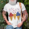 Memorial Day 4Th Of July Holiday Patriotic Ice Cream Unisex T-Shirt Gifts for Old Men