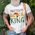 Mens Juneteenth Black King In African Flag Colors For Afro Pride Unisex T-Shirt Gifts for Old Men