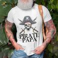 Mens Pirate Papa Captain Sword Gift Funny Halloween Unisex T-Shirt Gifts for Old Men