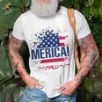 Merica S Vintage Usa Flag Merica Tee Unisex T-Shirt Gifts for Old Men