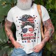 Messy Bun 4Th Of July Patriotic Af Pregnant Pregnancy Funny Unisex T-Shirt Gifts for Old Men