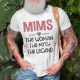 Mims Grandma Mims The Woman The Myth The Legend T-Shirt Gifts for Old Men