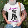 Miniature Schnauzer At Home Love Consultant Multi Tasking Dog Unisex T-Shirt Gifts for Old Men