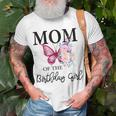 Mom 1St First Birthday Matching Family Butterfly Floral Unisex T-Shirt Gifts for Old Men