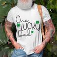 One Lucky Dad Funny St Patrick Day Unisex T-Shirt Gifts for Old Men