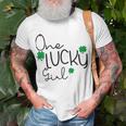 One Lucky Girl Funny St Patrick Day Unisex T-Shirt Gifts for Old Men