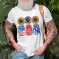 Patriotic Jar Sunflower American Flag Funny 4Th Of July Unisex T-Shirt Gifts for Old Men