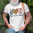 Peace Love Beach Summer Vacation 184 Shirt Unisex T-Shirt Gifts for Old Men