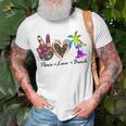 Peace Love Beach Summer Vacation Beach 185 Shirt Unisex T-Shirt Gifts for Old Men