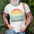 Penny Farthing Cycologist Funny Vintage Biking Cyclogist Cyclist Cycling Road Bike Mtb Unisex T-Shirt Gifts for Old Men