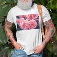 Pink Roses In Garden Unisex T-Shirt Gifts for Old Men