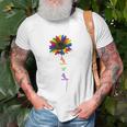 Rainbow Sunflower Love Is Love Lgbt Gay Lesbian Pride Unisex T-Shirt Gifts for Old Men