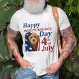 Red Goldendoodle Happy Independence Day 4Th Of July American Flag Unisex T-Shirt Gifts for Old Men
