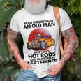 September Old Man Loves Hot Rods Never Underestimate An Old Man Who Loves Hot Rods And Was Born In Unisex T-Shirt Gifts for Old Men