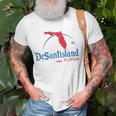 State Of Liberty Florida Map Fl Flag Desantisland Unisex T-Shirt Gifts for Old Men