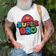 Super Bro Funny Brother Video Gaming Lover Gift Birthday Holiday By Mesa Cute Unisex T-Shirt Gifts for Old Men