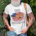 Tiger Us Flag 4Th Of July Fathers Day Tiger Dad Unisex T-Shirt Gifts for Old Men