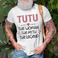 Tutu Grandma Tutu The Woman The Myth The Legend T-Shirt Gifts for Old Men