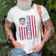 Uss Ranger Cv 61 American Flag Aircraft Carrier Veterans Day Unisex T-Shirt Gifts for Old Men