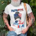 Womens Patriotic Pregnant Af Baby Reveal 4Th Of July Pregnancy V2 Unisex T-Shirt Gifts for Old Men