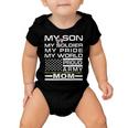 My Son My Soldier Hero Proud Army Mom 698 Shirt Baby Onesie