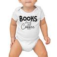 Books And Coffee Books Lover Tee Coffee Lover Gift For Books Lover Gift For Coffee Lover Baby Onesie