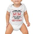 From Worlds Greatest Mom To Worlds Greatest Grandma 84 Trending Shirt Baby Onesie