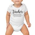 Teacher Definition Back To School Teacher Funny First Day Of School Teacher School Quotes Love Teaching Baby Onesie