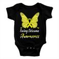 Ewings Sarcoma Awareness Butterfly Yellow Ribbon Ewings Sarcoma Ewings Sarcoma Awareness Baby Onesie