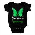 Glaucoma Awareness Butterfly Green Ribbon Glaucoma Glaucoma Awareness Baby Onesie