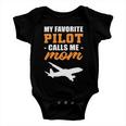 My Favorite Pilot Calls Me Mom - Airplane Son Baby Onesie