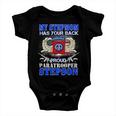 My Stepmom Has Your Back Proud Army 679 Shirt Baby Onesie