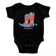 Usa America Fourth Of July Patriotic Country Cowboy Boots Baby Onesie